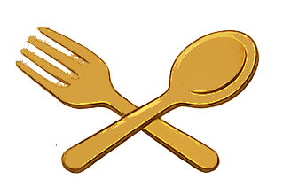 אייקון של מזלג וכף